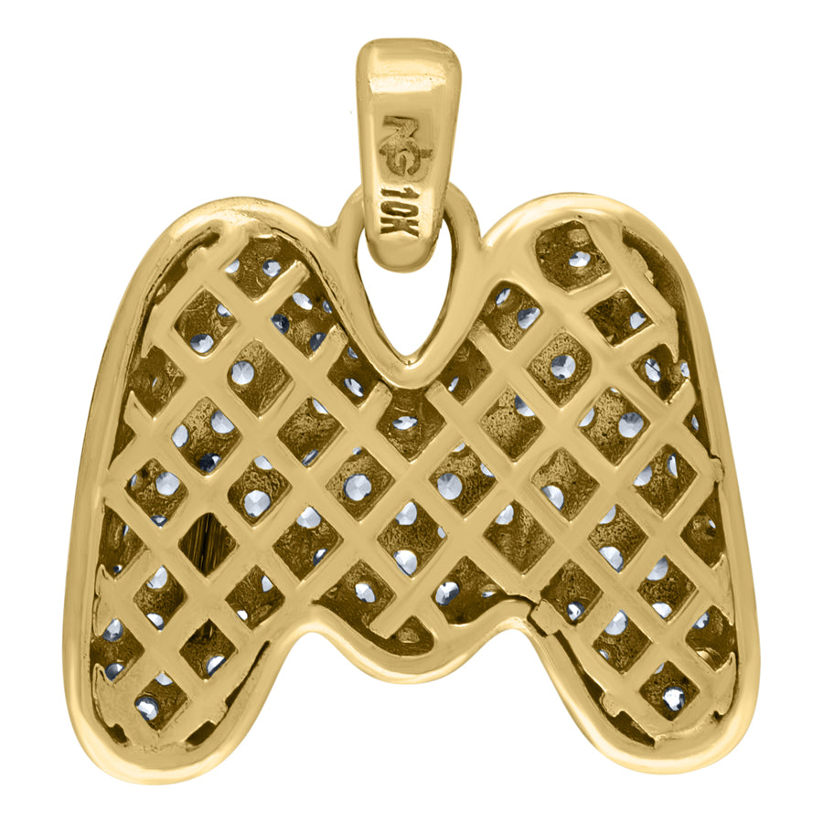 10Kt-Gold Pendant "M" Initial