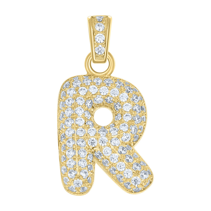 10Kt-Gold Pendant "R" Initial