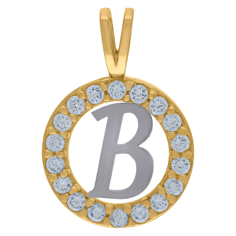 10Kt Gold Initial Letter Pendant "B"