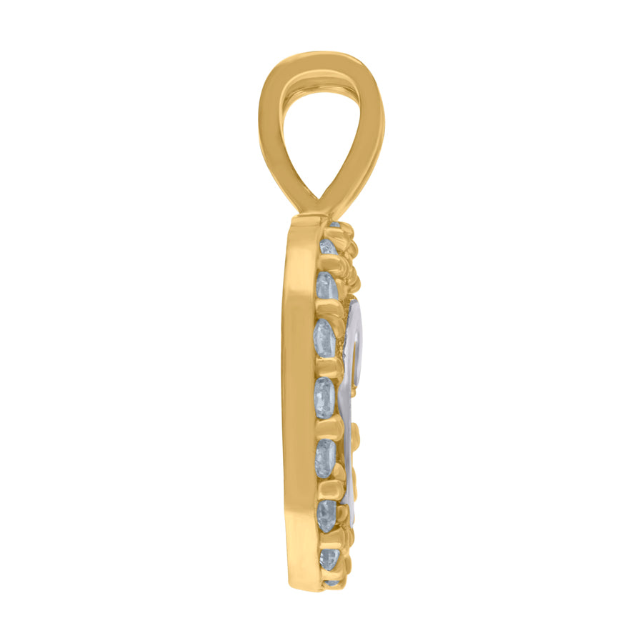 10Kt Gold Initial Letter Pendant "C"