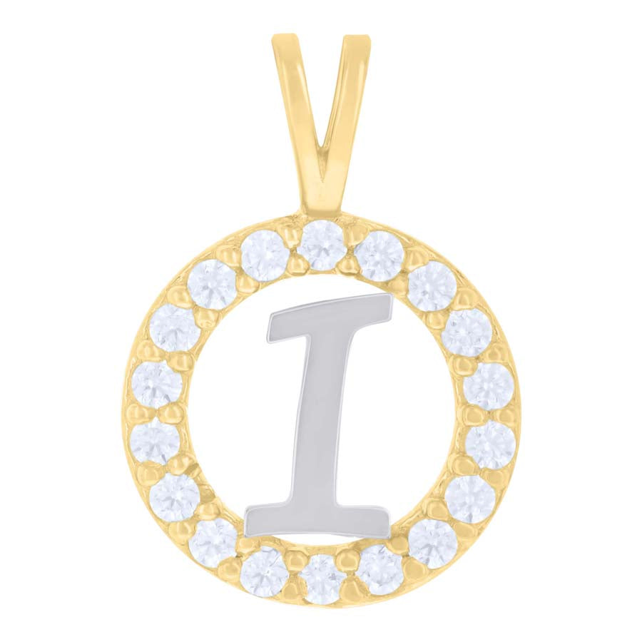 10Kt Gold Initial Letter Pendant "I"