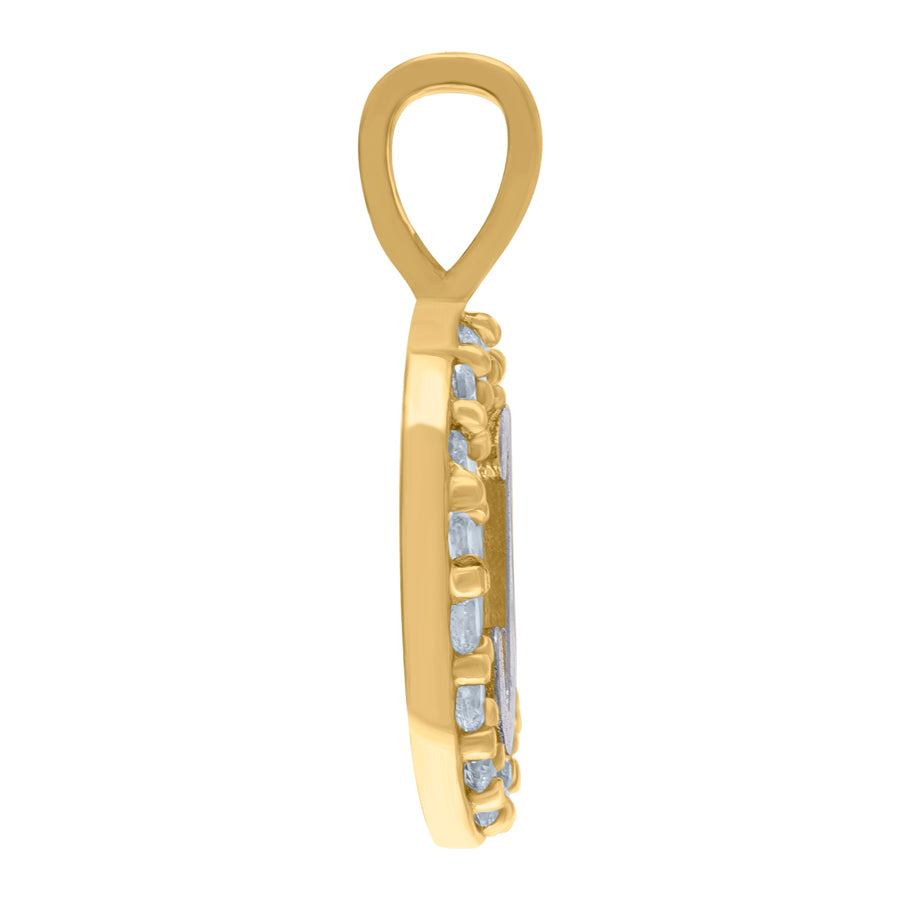 10Kt Gold Initial Letter Pendant "J"