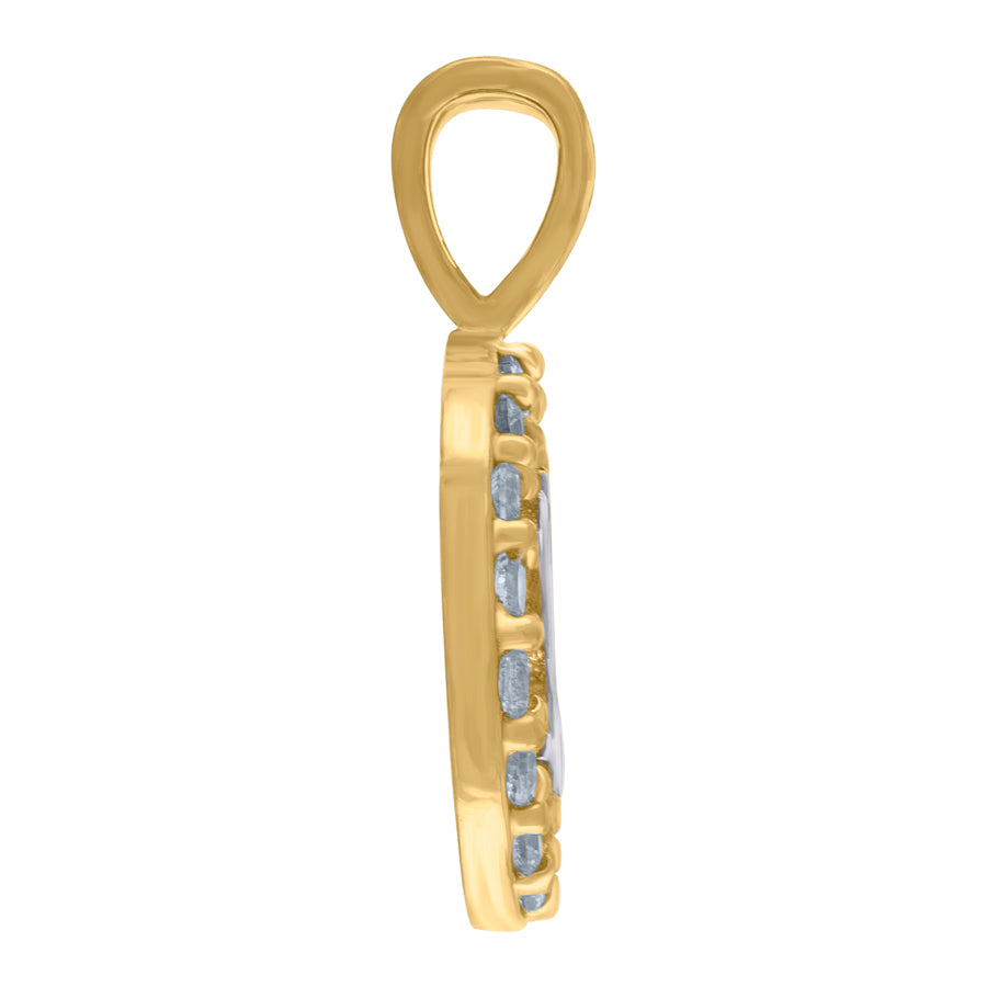 10Kt Gold Initial Letter Pendant "K"