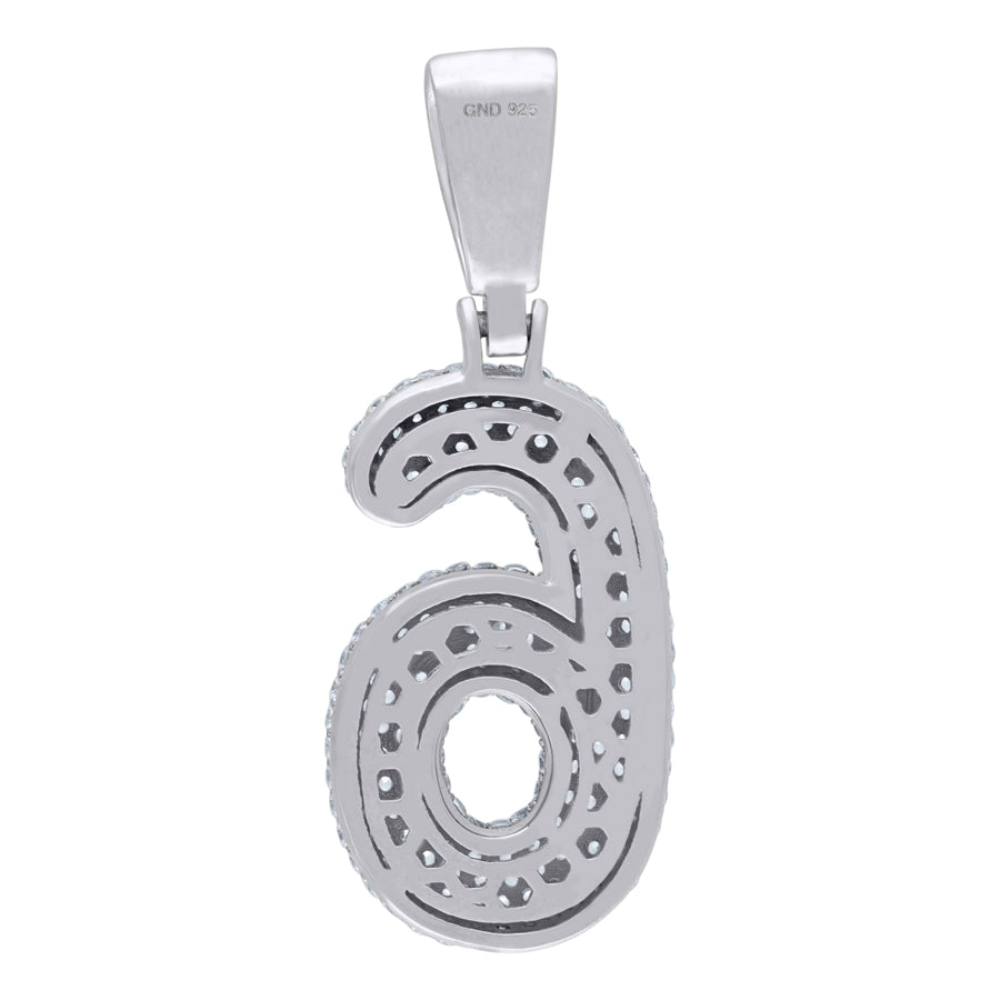 925-Silver Pendant Number "6"