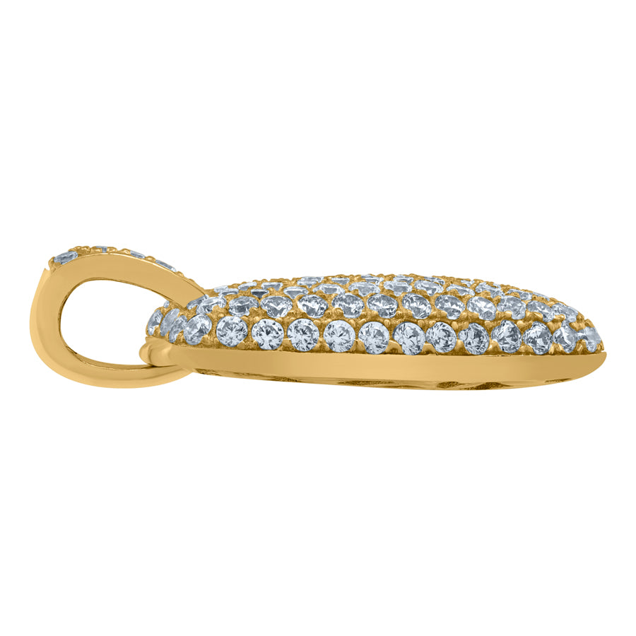 10Kt-Gold Pendant "W" Initial