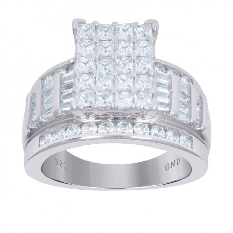 925-Cz Cinderella Ring