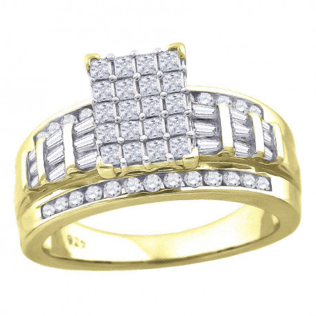 925-Cz Cinderella Ring