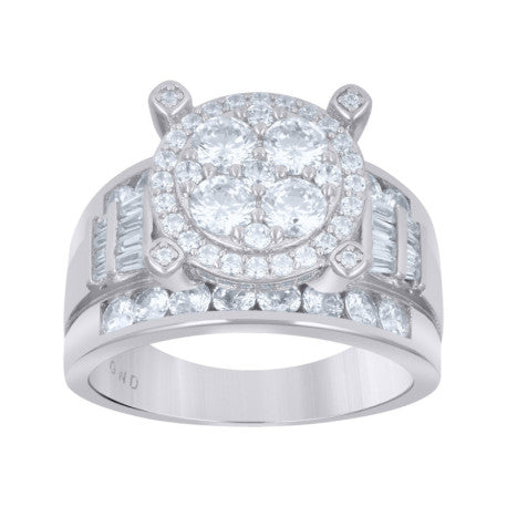 925 Sterling Silver Cz Ring