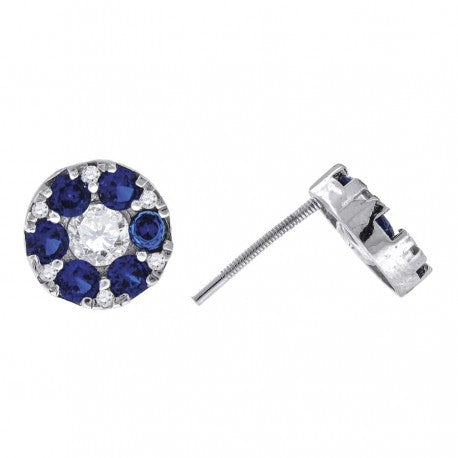 925 Cz Flower Earring