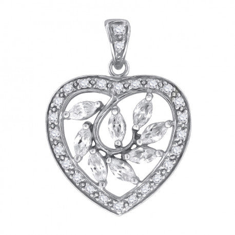 925-Cz Heart Pendant
