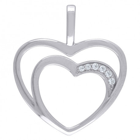 925-Cz Heart Pendant