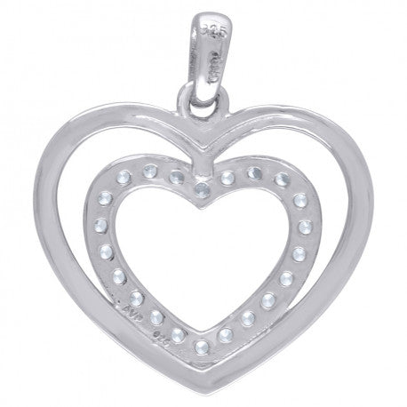 925-Cz Heart Pendant