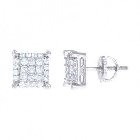 925-Cz Invisible Earring