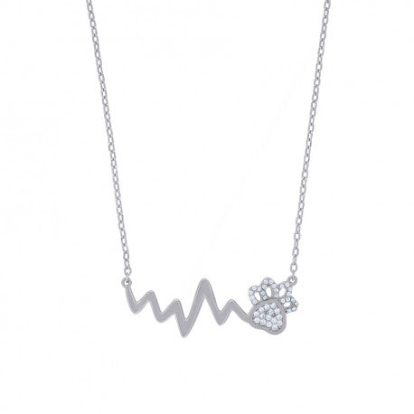 925 Sterling Silver Cz Necklace
