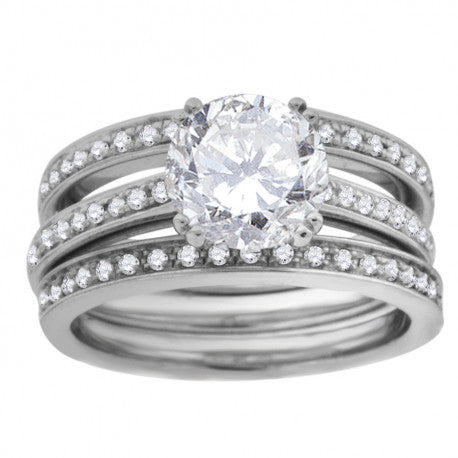 925-Cz Trio Ring