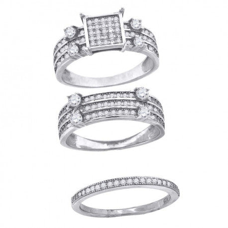 925-Cz Trio Ring