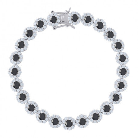 925-Flower Cz Bracelet