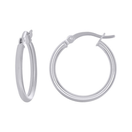 925-Silver 2mm Hoop Earrings