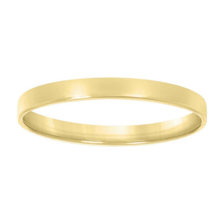 925 Sterling Silver Flat Comfort Band Yellow 3mm-S