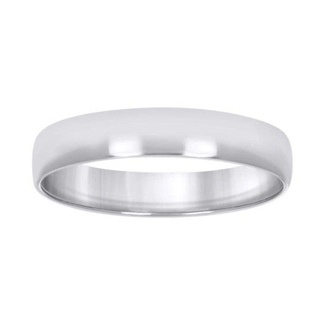 925 Silver Comfort Fit Band 5mm S5-S14 Rhodium Pla