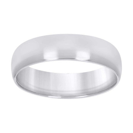 925 Silver Comfort Fit Band 7mm S5-S14 Rhodium Pla