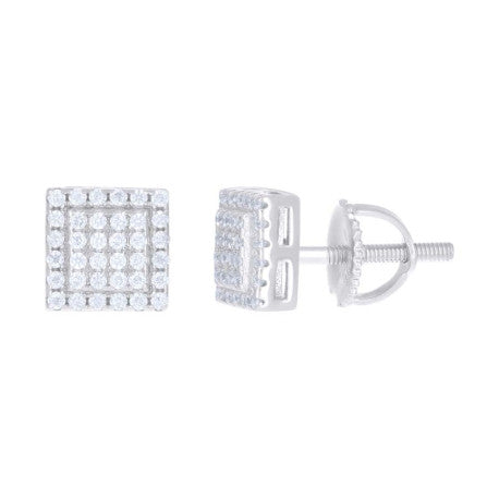 925 Silver Earrings With Moissanite Ctw 0.22