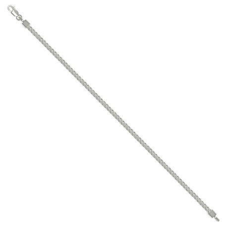 925 Sterling Silver Hollow Franco Chain Silver 080 3mm