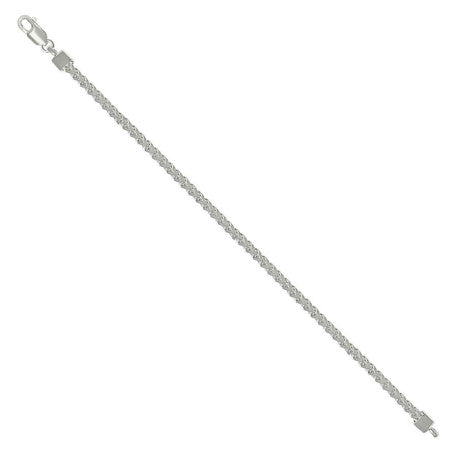925 Sterling Silver Hollow Franco Chain Silver 120 4.2mm