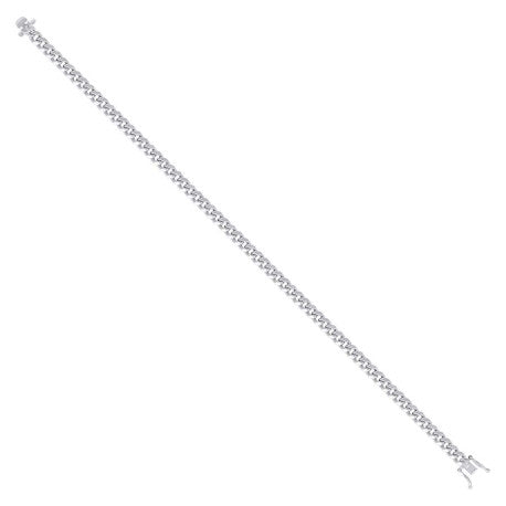 925 Sterling Silver Hollow Miami Cuban Chain Rhodium 120 4.1mm