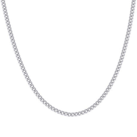 925 Sterling Silver Hollow Miami Cuban Chain Rhodium 120 4.1mm