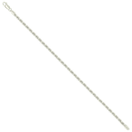 925 Sterling Silver Hollow Rope Chain Silver 060 3mm
