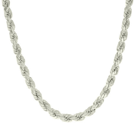 925 Sterling Silver Hollow Rope Chain Silver 120 5.3mm