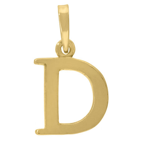 925-Silver Initial "D" Pendant