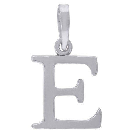 925-Silver Initial "E" Pendant