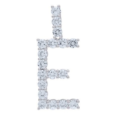 925-Silver Initial "E" Pendant