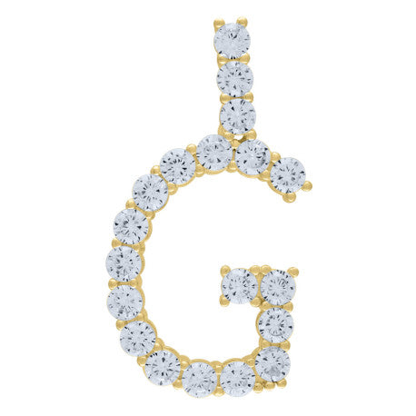 925-Silver Initial "G" Pendant