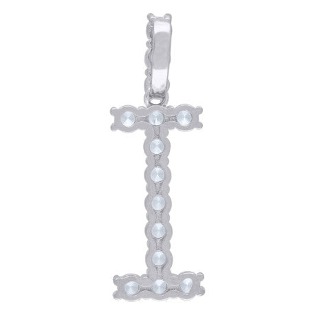 925-Silver Initial "I" Pendant