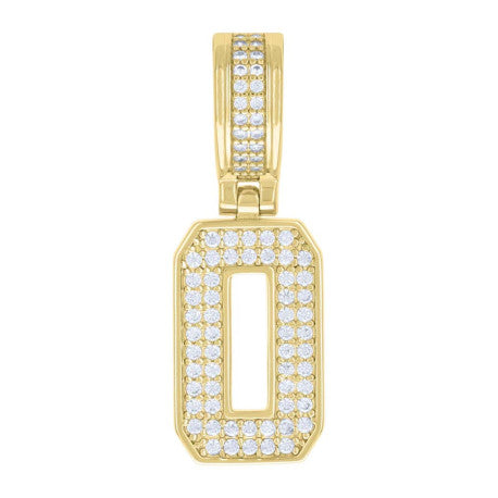 925 Silver Initial Letter "O" Pendant Moissanite C