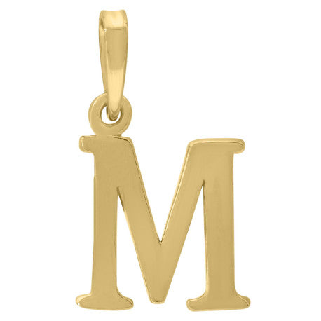 925-Silver Initial "M" Pendant
