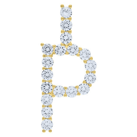 925-Silver Initial "P" Pendant