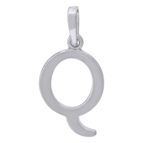 925-Silver Initial "Q" Pendant