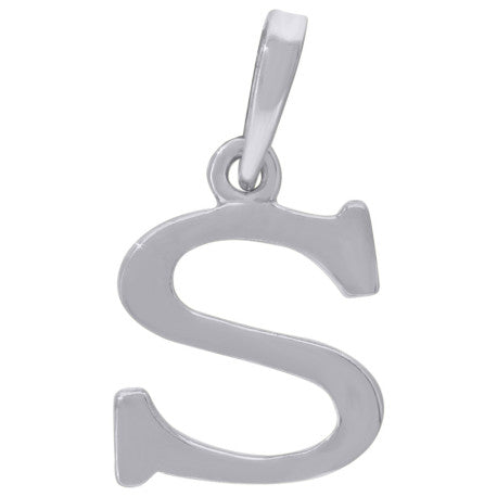 925-Silver Initial "S" Pendant
