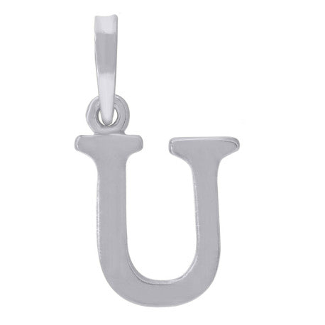 925-Silver Initial "U" Pendant
