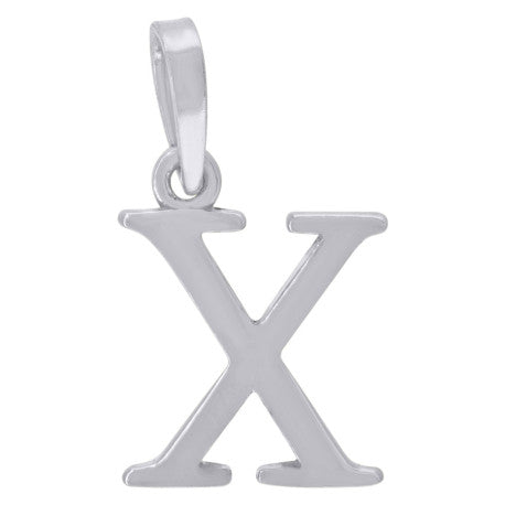 925-Silver Initial "X' Pendant