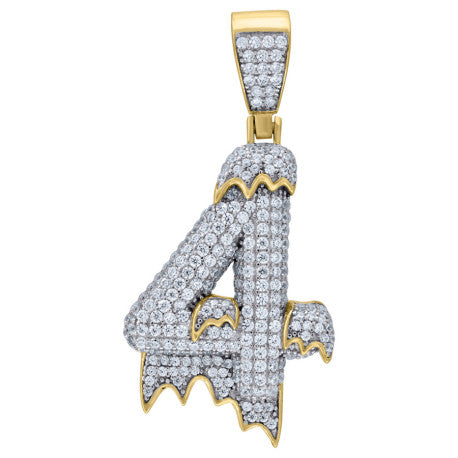 925-Silver Pendant "4" Number