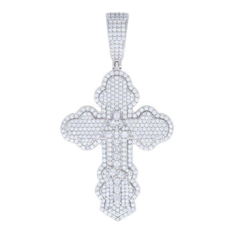 925 Silver Pendant 45mm Moissanite Ct R:2.54 , B: