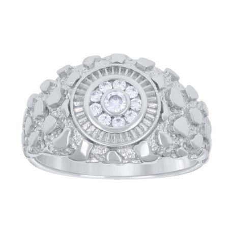 925 Silver Ring S9-S11, 0.26Ct Moissanite