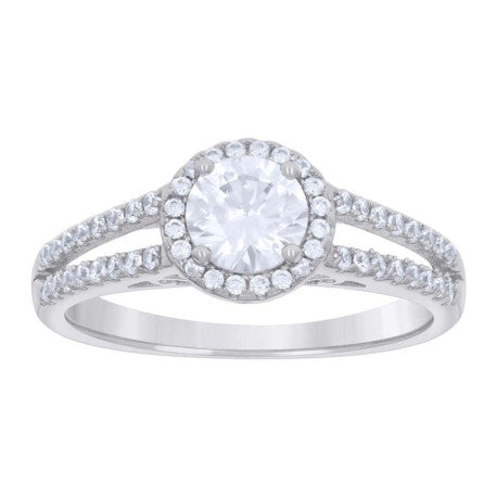 925 Silver Ring With Moissanite S6-S9 Ctw 1.30