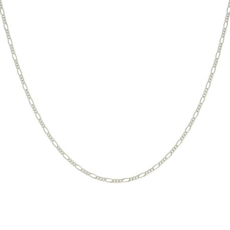 925 Sterling Silver Solid Classic Figaro Silver Plated 060 2.0mm