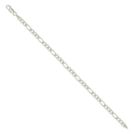 925 Sterling Silver Solid Classic Figaro Silver Plated 120 5.0mm